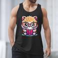 Adorable Book Lover Persian Cat With Reading Glasses Cute Men Tank Top Adorable Book Lover Persian Cat With Reading Glasses Cute Men Tank Top