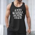 Anti Social Book Club Book Lover Reading Bookworm Reader Men Tank Top