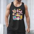 Apple Disco Pencil Books Bow Teacher Student Back To School Men Tank Top
