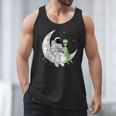 Astronaut Reading Book To Alien Moon Space Book Lover Men Men Tank Top