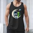 Astronaut Reading Book To Alien Shirt Moon Space Lover Kids Men Tank Top