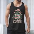 Im With The Banned Floral Flower Book Lover Men Tank Top