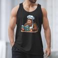 Bigfoot Reading a Cookbook Men Tank Top