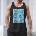 Blue Comic Book Blue Graphic Men Tank Top