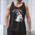Boo Ghost Books Coquette Bow Halloween Women School Teacher Men Tank Top