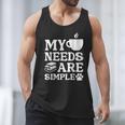 Book Coffee Dog Book My Needs Are Simple Men Women Kids Men Tank Top