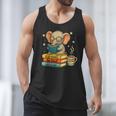 Book Lover Elephant Reading Books Library Read Books Be Kind Men Tank Top