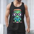 Book Lover Frankenstein's Monster With Reading Glasses Men Tank Top