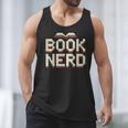 Book Nerd Retro Pixel Reading Librarian Aesthetic Men Tank Top