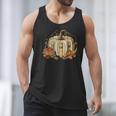 Book Pumpkin Fall Reading Thanksgiving Teacher Librarian Men Tank Top