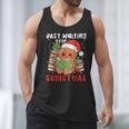 Book Reading Just Waiting For Christmas Gingerbread Men Tank Top Book Reading Just Waiting For Christmas Gingerbread Men Tank Top