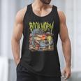 Graphic Book Worm Monster Horror Reading Book Lover Men Tank Top
