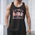 All Booked For Christmas Book Coffee Latte Gingerbread Men Tank Top