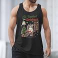 All Booked For Christmas Cute Bookish Cat Lover Men Tank Top
