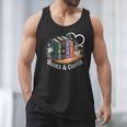 Books And Coffee Book Lover Bookish Green Book Theme Reading Men Tank Top