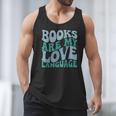 Books Are My Love Language Retro Book Quote Men Tank Top