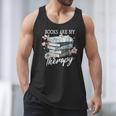 Books Are My Therapy Summer Reading Book Lovers Men Tank Top