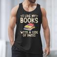 I Like My Books With a Side Of Panic Thriller Men Tank Top I Like My Books With a Side Of Panic Thriller Men Tank Top