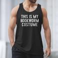 This Is My Bookworm Costume Halloween Easy Book Reading Men Tank Top