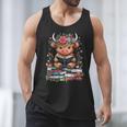 Bookworm Cute Baby Highland Cow Reading Book Men Tank Top