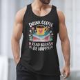 Bookworm Tees Drink Coffee Read Books Be Happy Men Tank Top