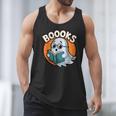 BOOOKS Cute Ghost Reading Books Halloween Men Tank Top
