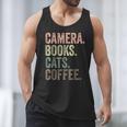 Camera Books Cats And Coffee Lover Photography Men Women Men Tank Top Camera Books Cats And Coffee Lover Photography Men Women Men Tank Top