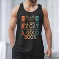 Cat & Book Art For Men Women Cat Librarian Novel Book Lover Men Tank Top Cat & Book Art For Men Women Cat Librarian Novel Book Lover Men Tank Top