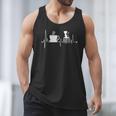Cat Book Coffee Lover Heartbeat Cat Lover Book Lover Men Tank Top