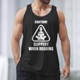 Caution Slippery When Reading Book Lover Men Tank Top