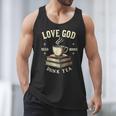 Christian Bookworm Love God Read Books Drink Tea Men Tank Top Christian Bookworm Love God Read Books Drink Tea Men Tank Top