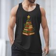 Christmas Book Tree Bookshelf Holiday For Readers Librarians Men Tank Top
