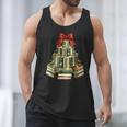 Christmas Book Tree Coquette Bow Xmas Reading Librarian Girl Men Tank Top