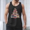 Christmas Tree Book Bookworm Men Tank Top