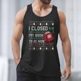 I Closed My Book To Be Here Ugly Christmas Sweater Men Tank Top