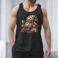 Coffee And Book Reading Accessories For Book Lovers Gnome Men Tank Top