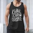 Coffee Cats & Books Reading Book Lover Reader Men Tank Top Coffee Cats & Books Reading Book Lover Reader Men Tank Top