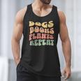 Colorful Dogs Books Plants Repeat Men Tank Top Colorful Dogs Books Plants Repeat Men Tank Top