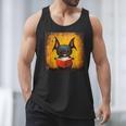 Colorful Sketch Oil Painting Of A Bat Reading Book Men Tank Top Colorful Sketch Oil Painting Of A Bat Reading Book Men Tank Top