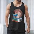 Cool Hedgehog Book Nerd Readers Men Tank Top Cool Hedgehog Book Nerd Readers Men Tank Top