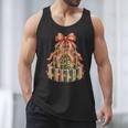 Coquette Christmas Book Tree Xmas Lights Librarian Teacher Men Tank Top