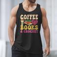 Crochet Coffee Reading Books Crocheter Crocheting Men Tank Top