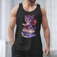 Cute Dragon Read Books Be Kind Stay Weird Book Lover Men Tank Top
