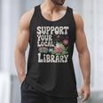 Cute Frog Support Your Local Library Librarian Book Lover Men Tank Top