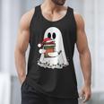 Cute Ghost Holding Books Bookish Christmas Men Tank Top