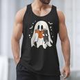 Cute Ghost Reading Book Spooky Season Halloween Costume Kids Men Tank Top