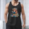 Cute Highland Cow Reading Book Baby Cow Bookworm Men Tank Top