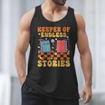 Cute Librarian Library Book Lover Keeper Of Endless Stories Men Tank Top