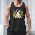 Cute Rabbit And Book Women Girls Reading Book Rabbit Lover Men Tank Top