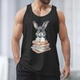 Cute Reading Bunny With Glasses Books Reader Book Bookworm Men Tank Top